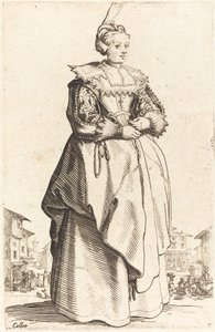 Noble femme avec un petit chapeau - Jacques Callot
