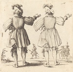 Officier avec plume, vu de dos
