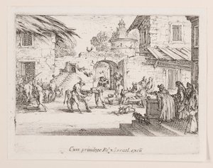 On tue le veau gras, de la série La vie de l - Jacques Callot