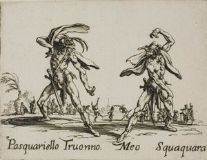 Pasquariello Truonno - Meo Squaquara, plaque 20 des Balli di Sfessania