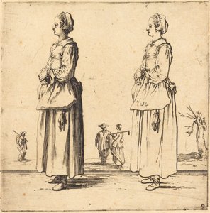 Paysanne, de profil, face à gauche - Jacques Callot
