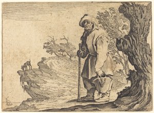 Paysanne avec un sac - Jacques Callot