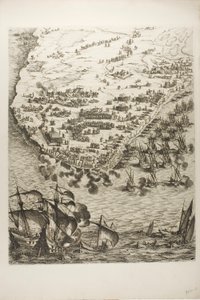 Planche Quatre de La Siège de la Rochelle - Jacques Callot