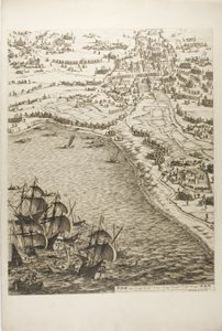 Planche six de La Siège de la Rochelle - Jacques Callot