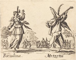 Riciulina et Metzetin - Jacques Callot