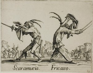 Scaramuccia - Fricasso, assiette 11 des Balli di Sfessania