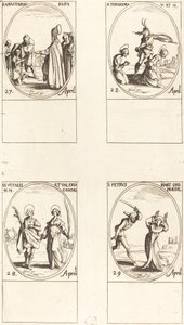 Saint Anastase, Sainte Théodora, Saints Vital et Valérie, Saint Pierre Martyr - Jacques Callot