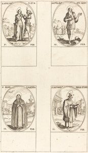 Sainte Apollonie; Saint Guillaume; Sainte Scholastique; Saint Saturnin - Jacques Callot