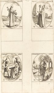 Saint Barnabé, Apôtre, Saint Honofrius, Saint Antoine de Padoue, Saint Basile le Grand - Jacques Callot