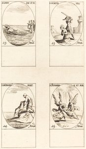 Saint Clément ; Sainte Lucrèce ; Saint Chrysogone ; Sainte Catherine - Jacques Callot