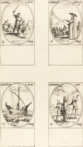 Sainte Dympna, Saint Pérégrin, Sainte Restituta, Saint Dioscore - Jacques Callot