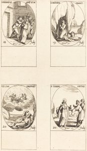 Saint Frédéric; Saint Arsène, Ermite; Saint Élie, Prophète; Saint Joseph le Juste - Jacques Callot