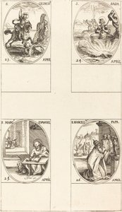 Saint Georges; Saint Sabas; Saint Marc, évangéliste; Saint Marcellin - Jacques Callot