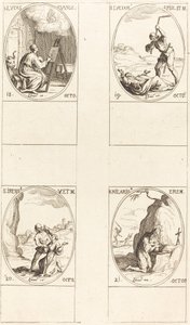 Saint Luc; Saint Lucien; Sainte Irène; Saint Hilarion - Jacques Callot