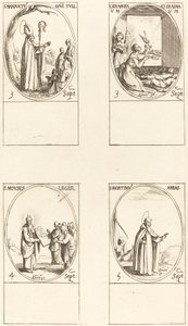 Saint Mansuetus; Saintes Serapia et Erasma; Moïse; Saint Bertin, Abbé - Jacques Callot