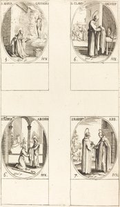 Sainte Maria Gaudioru; Saint Cladius; Saint Norbert; Saint Robert - Jacques Callot