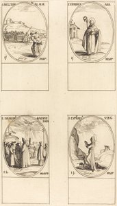 Saint Méliton ; Saint Firmin ; Saint Grégoire le Grand ; Sainte Euphrasie - Jacques Callot