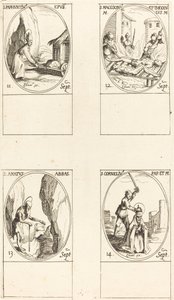 Saint Paphnuce; Saints Macédonius et Théodule; Saint Amatus; Saint Cornélius - Jacques Callot