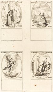 Saint Patrick; Sainte Gertrude; Saint Gabriel, Archange; Saint Édouard - Jacques Callot