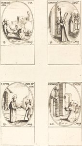 Saint Potentienne; Saint Dunstan; Saint Yvo; Saint Bernardin de Sienne - Jacques Callot