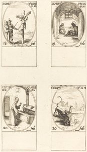 Saint Siméon; Saint Gabinius; Saint Eucharius; Saint Silvanus - Jacques Callot