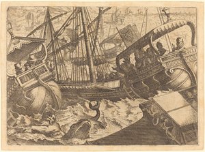 Tempête au large de Barcelone - Jacques Callot