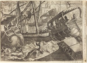 Tempête au large de Barcelone [recto] - Jacques Callot