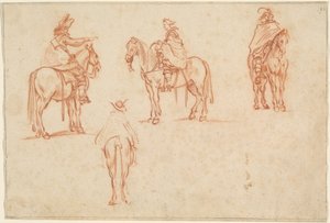 Étude de quatre cavaliers - Jacques Callot