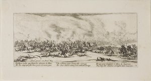 La bataille, troisième planche des Misères de la guerre - Jacques Callot