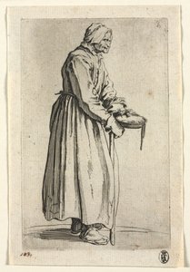 Les mendiants : Mendiante avec son bol d