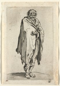 Les Mendiants : Mendiant sans chapeau ni chaussures, vers 1623 - Jacques Callot