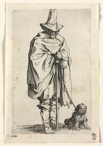 Les mendiants : Aveugle avec son chien - Jacques Callot