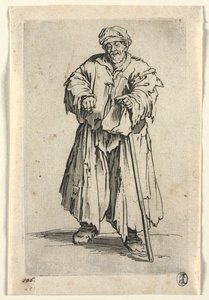 Les mendiants : Mendiant obèse aux yeux baissés, vers 1623 - Jacques Callot
