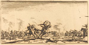 Le combat de cavalerie avec des pistolets
