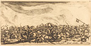 Le combat de cavalerie avec des épées - Jacques Callot