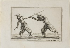 Le Duel aux épées et poignards, des Caprices - Jacques Callot