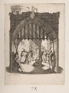 La Flagellation, no. 6 de 11 de La Petite Passion - Jacques Callot