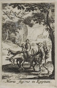 La fuite en Égypte, tirée de La vie de la Vierge - Jacques Callot