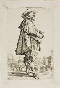 Le gentilhomme aux mains jointes, onzième planche de La Noblesse - Jacques Callot