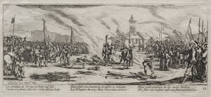 Les Grandes Misères de la guerre : Le bûcher - Jacques Callot