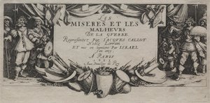 Les Grandes Misères de la guerre : Page de titre - Jacques Callot