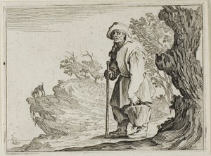 Le Paysan portant son sac, des Caprices - Jacques Callot