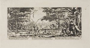 Les paysans se vengent, planche dix-sept de Les Misères de la guerre - Jacques Callot