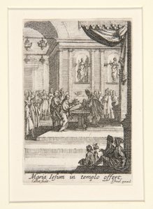 La Présentation du Christ, no. 10 de La Vie de la Vierge - Jacques Callot
