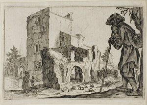 Le berger et les ruines, des Caprices - Jacques Callot