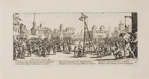 La Strappado, planche dix de Les Misères de la guerre
