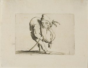 Le boiteux avec une canne, de Varie Figure Gobbi - Jacques Callot