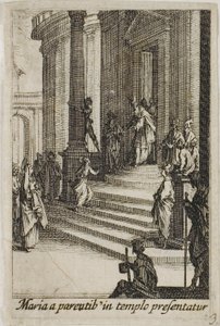 La Vierge Marie présentée au Temple, extrait de La vie de la Vierge