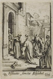 La Visitation de sainte Élisabeth, tirée de La vie de la Vierge - Jacques Callot