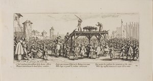 La Roue, plaque quatorze de Les Misères de la Guerre - Jacques Callot